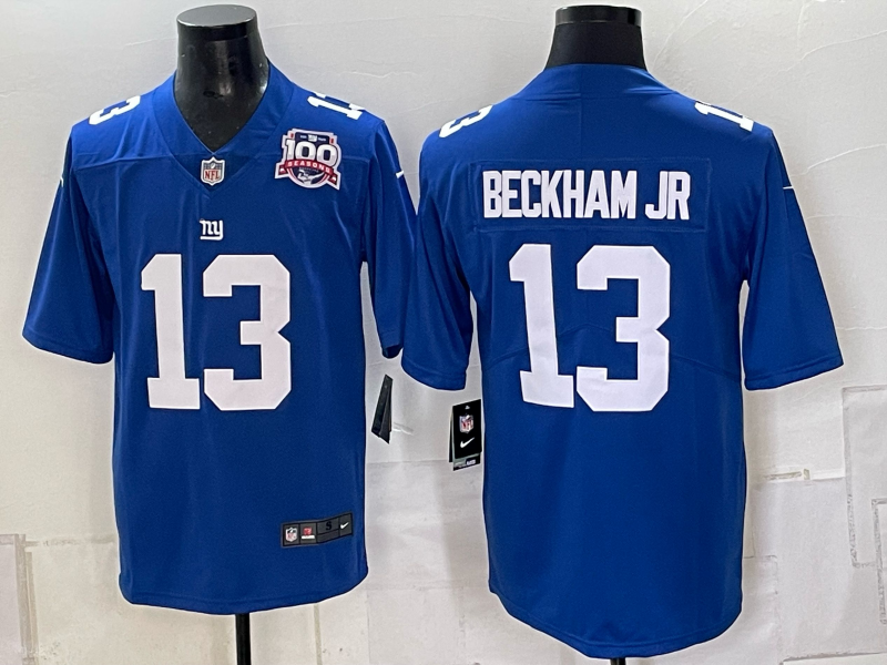 Men New York Giants #13 Beckham Jr blue Nike 2026 NFL Game Jersey 0931005